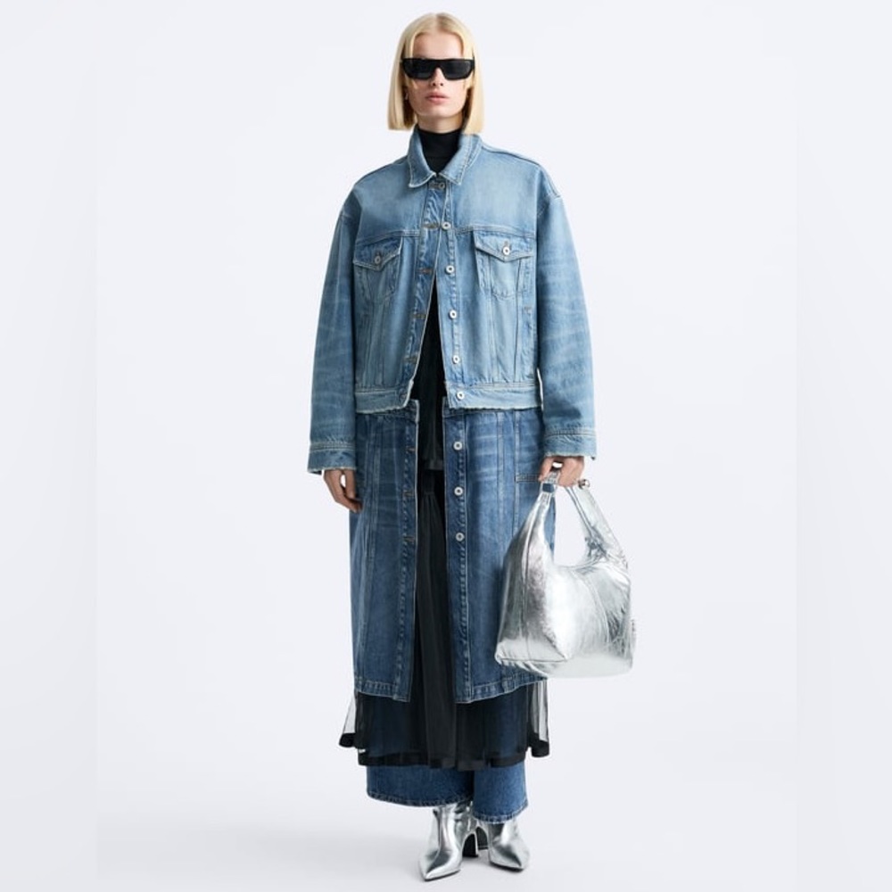 ZW x Maison Special Detachable Denim Dress